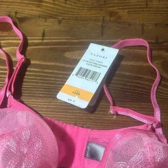 Natori Women's Hot Pink True Decadence Full Figure Underwire Bra Size 32DD NWT - Picture 4 of 4